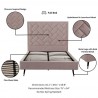 Manhattan Comfort Crosby Modern Full Size- Blush Details