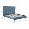 Manhattan Comfort Crosby Modern King Size- Blue Side