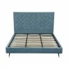 Manhattan Comfort Crosby Modern King Size- Blue Front Angle - Manhattan Comfort Crosby Modern King Size- Blue Front Angle