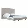 Manhattan Comfort Crosby Modern King Size- Greige Side Angle - Manhattan Comfort Crosby Modern King Size- Greige Side Angle
