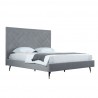 Manhattan Comfort Crosby Modern King Size- Grey Side Angle