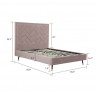 Manhattan Comfort Crosby Modern Queen Size Blush Side
