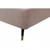 Manhattan Comfort Crosby Modern Twin-Size Upholstered Velvet Bedframe and Headboard in Blush Legs View