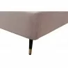 Manhattan Comfort Crosby Modern Twin-Size Upholstered Velvet Bedframe and Headboard in Blush Legs View - Manhattan Comfort Crosby Modern Twin-Size Upholstered Velvet Bedframe and Headboard in Blush Legs View
