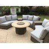 Bermuda Platinum 6-Piece Circular Sofa Set  - Angled View