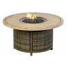 Patio Resort Lifestyle Bermuda Platinum 48" Round Fire Table With Burner 
