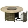 Patio Resort Lifestyle Bermuda Platinum 48" Round Fire Table With Burner - Gast Tank Slot Opened - Patio Resort Lifestyle Bermuda Platinum 48" Round Fire Table With Burner - Gast Tank Slot Opened