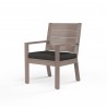 Laguna Dining Chair in Spectrum Carbon, No Welt - Front Side Angle