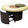 Patio Resort Lifestyle Bermuda 48" Round Fire Table With Burner - Patio Resort Lifestyle Bermuda 48" Round Fire Table With Burner