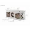 Nova Solo Halifax Accent Bench with Seat Cushion - Dimension - Nova Solo Halifax Accent Bench with Seat Cushion - Dimension