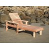 Beach Lounger - Single - Side Angle