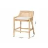 bali & pari Beata Natural Rattan Counter Stool - Handcrafted Wingback Counter Chair with Woven Detailing and Removable Cushion, Coastal Boho Style Seating for Kitchen Island or Dining Area - Dimensions - bali & pari Beata Natural Rattan Counter Stool - Handcrafted Wingback Counter Chair with Woven Detailing and Removable Cushion, Coastal Boho Style Seating for Kitchen Island or Dining Area - Dimensions