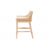 bali & pari Beata Natural Rattan Counter Stool - Handcrafted Wingback Counter Chair with Woven Detailing and Removable Cushion, Coastal Boho Style Seating for Kitchen Island or Dining Area - Side
