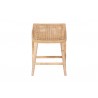bali & pari Beata Natural Rattan Counter Stool - Handcrafted Wingback Counter Chair with Woven Detailing and Removable Cushion, Coastal Boho Style Seating for Kitchen Island or Dining Area - Back