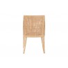bali & pari Beata Natural Rattan Dining Chair - Handcrafted Wingback Accent Chair with Woven Detailing and Removable Cushion, Coastal Boho Seating for Kitchen or Dining Room - Back
