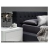 Fresca King Bed Charcoal Grey Fabric - Detailed