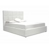 Glare King Storage Bed White Fabric - White BG