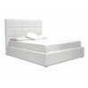 Glare Queen Storage Bed White Fabric - White BG