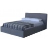 Reve King Bed Grey Fabric - White BG