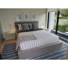Reve King Bed Grey Fabric - Lifestyle