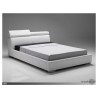Vertu Queen Bed White Leather