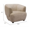 Bekker Accent Chair in Golden Beige- seat dimension