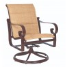 Woodard Belden Padded Sling Swivel Rocker - Angled