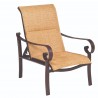 Woodard Belden Padded Sling Adjustable Lounge Chair - Angled