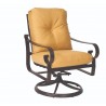 Woodard Belden Swivel Rocking Dining Arm Chair - aNGLED