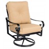 Woodard Belden Big Man's Swivel Rocking Lounge Chair - Angled