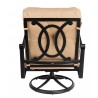 Woodard Belden Big Man's Swivel Rocking Lounge Chair - Back Angled