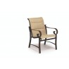 Woodard Belden Padded Sling Dining Arm Chair - Angled