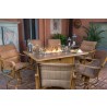 Woodard Belden Sling High Back Dining Arm Chair - With Set