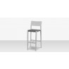 Source Furniture Belmont Bar Side Rope Chair Silver Angle