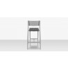 Source Furniture Belmont Bar Side Rope Chair Silver Back