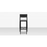 Source Furniture Belmont Bar Side Rope Chair Black Front
