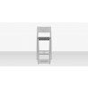 Source Furniture Belmont Bar Side Rope Chair Silver Front