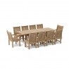 Anderson Teak Sahara 11-Piece Chairs and Bahama 94" Rectangular Ext. Outdoor Dining Set -2 - Anderson Teak Sahara 11-Piece Chairs and Bahama 94" Rectangular Ext. Outdoor Dining Set -2