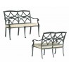 Woodard Wiltshire Bench with Cushion - Stackable