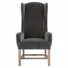 Essentials For Living Bennett Arm Chair in Dark Dove Velvet - Front