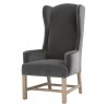 Essentials For Living Bennett Arm Chair in Dark Dove Velvet - Front Side Angle