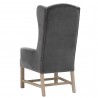 Essentials For Living Bennett Arm Chair in Dark Dove Velvet - Back Angled