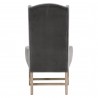 Essentials For Living Bennett Arm Chair in Dark Dove Velvet - Back View