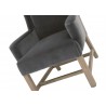 Essentials For Living Bennett Arm Chair in Dark Dove Velvet - Seat Close-up