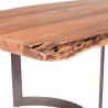 Moe's Home Collection Smoked Bent Large Dining Table - Top/Leg Closeup