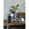 Moe's Home Collection Smoked Bent Large Dining Table - Closeup Lifestyle - Moe's Home Collection Smoked Bent Large Dining Table - Closeup Lifestyle