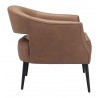 Zuo Modern Berkeley Accent Chair Vintage Brown - Side View