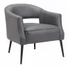 Zuo Modern Berkeley Accent Chair Vintage Gray- Front Angled View - Zuo Modern Berkeley Accent Chair Vintage Gray- Front Angled View
