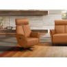 Beverly Swivel Recliner in Camel- Lifestyle