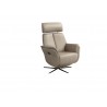 Beverly Swivel Recliner in Light Gray- side view